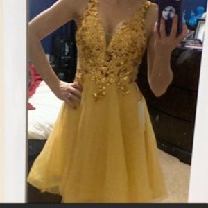 Gold Cocktail Dress